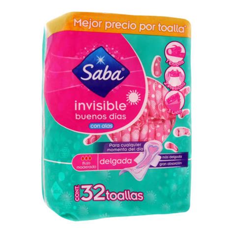 Comprar Saba Toallas Femeninas Invisible Delgada Con Alas Flujo