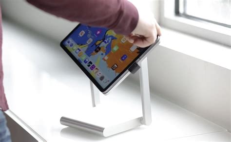 This iPad Pro desktop dock adjusts to your perfect height and angle