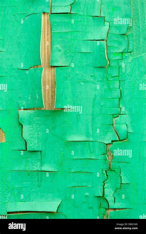 Fence with an old paint green color Stock Photo - Alamy