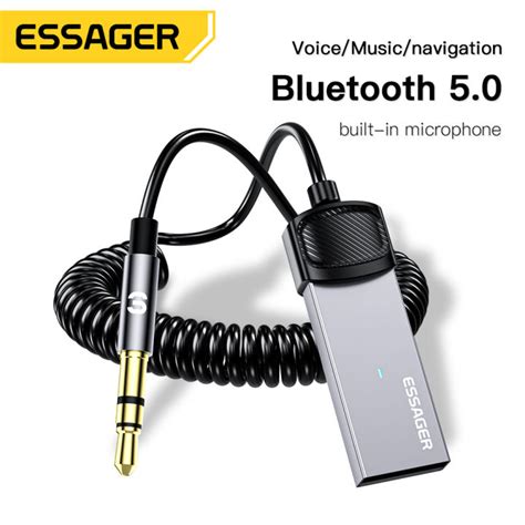 Essager Bluetooth Receiver Aux Car Adapter Usb To Mm Audio Jack