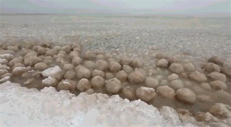 First  I Ve Made Ice Balls In Lake Michigan  On Imgur