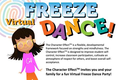 Join us for a Virtual Freeze Dance Party April 28th! - The Character Effect