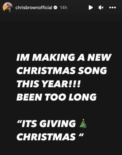 Chris Brown Says He's Releasing A New Song This Christmas