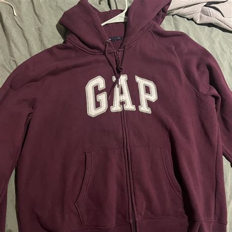 Gap Red Zip Up Size Medium Original Price 35 Depop