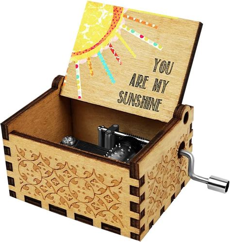 Officygnet You Are My Sunshine Wood Music Box For Wifedaughterson Laser Engraved