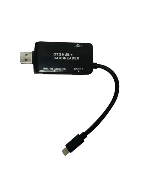OTG HUB WITH USB 2.0 CARD READER - Happybird