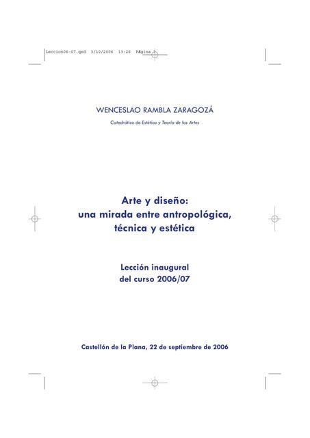 Arte y diseño una mirada entre antropologica técni Arte artistas