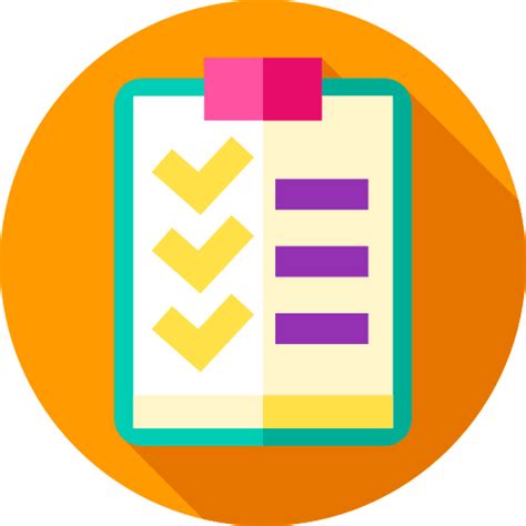 Checklist Flat Circular Flat Icon