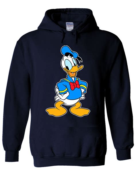 Donald Duck Cartoon Cute Hoodie Jumper Pull Pullover Hommes Etsy