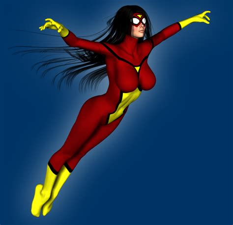 Spider Woman Jessica Drew In Flight By Happenstance6 On Deviantart