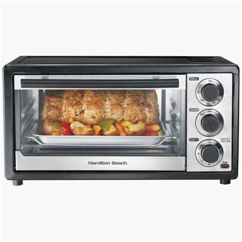 Hamilton Beach Horno Tostador Acero Inoxidable Acero Negro