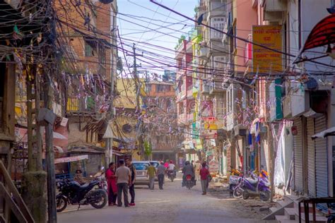 Kathmandu Nepal October 15 2017 Unidentified People Walking In The