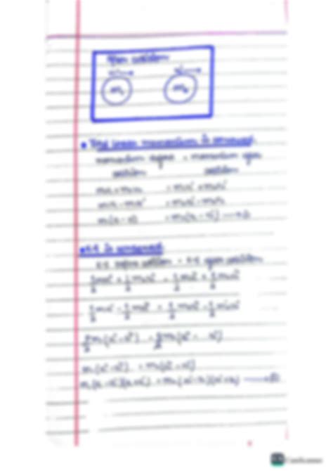 Solution Elastic And Inelastic Collision Law Of Conservation Of