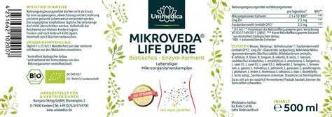 Mikroveda R Life Pure Bio Ferment Enzymatique Bioactif