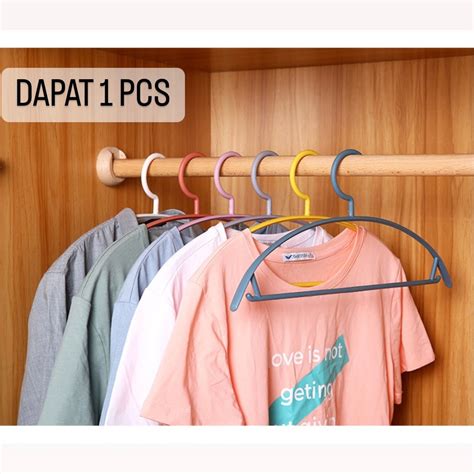 Jual Gantungan Baju Hanger Plastik Plastic Hanger Pakaian Laundry