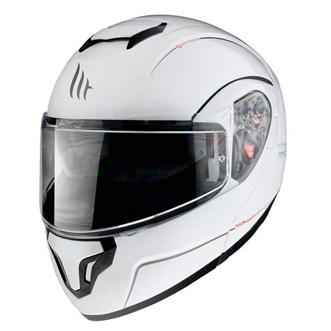 Mt Helmets Atom Sv Skill A Modular Helmet White Motardinn