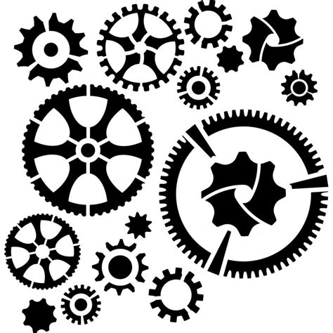 Steampunk Gears And Cogs Stencils Steampunk Gear Stencil The Art Of