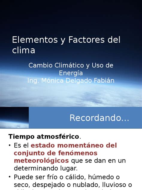 Elementos y Factores Del Clima | PDF | Velocidad del viento | Clima 
