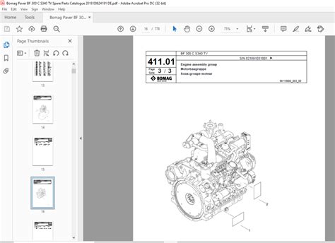 Bomag Bf C S Tv Paver Spare Parts Catalogue Manual