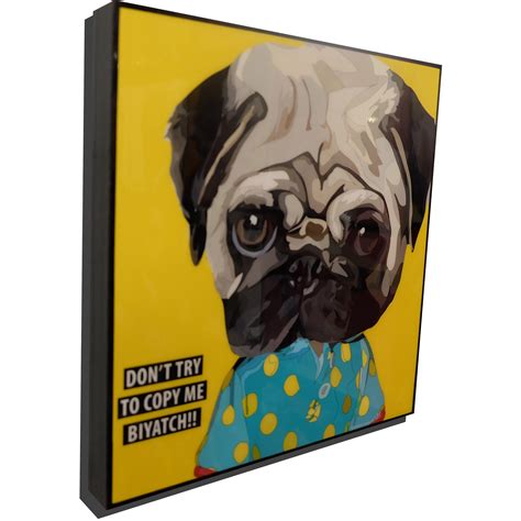 Pug Poster, Plaque Mounted - Infamous Inspiration