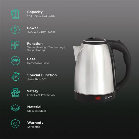 Buy Lifelong Llek Watt Litre Electric Kettle With Degree