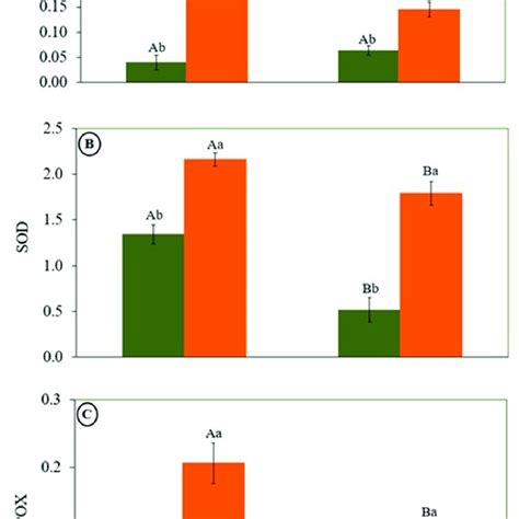 Specific Activity Of Antioxidant Enzymes A Catalase Cat Mol Min