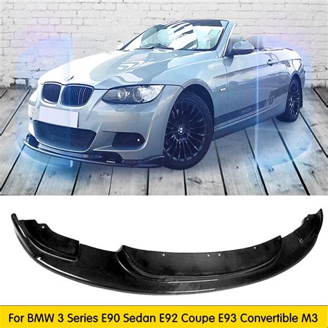 E90 E92 E93 M3 HM Style Carbon Fiber Front Bumper Lip Diffuser For BMW