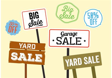 Yard Sale Sign Vectors 90238 Vector Art at Vecteezy