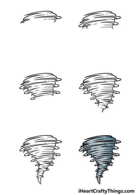 Tornado Drawing - How To Draw A Tornado Step By Step