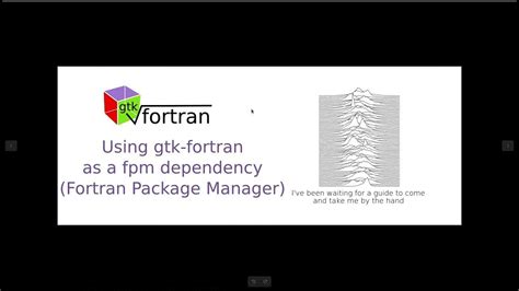 Using Gtk Fortran As A Fpm Dependency Youtube