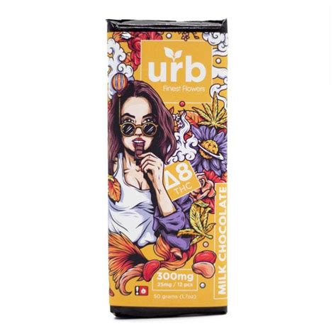 Urb Finest Flowers Delta 8 Thc Chocolate Bar Uk Milk Chocolate 300mg