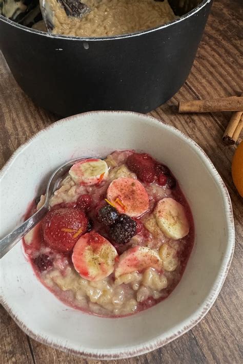 Oat Milk Rice Pudding With Berry Compote Thefitdish