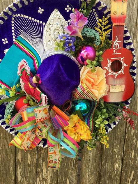 Fiesta Sombrero Wreath Fiesta Wreath Cinco De Mayo Wreath