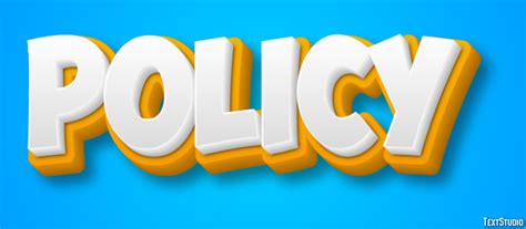 Policy Text Effect and Logo Design Word