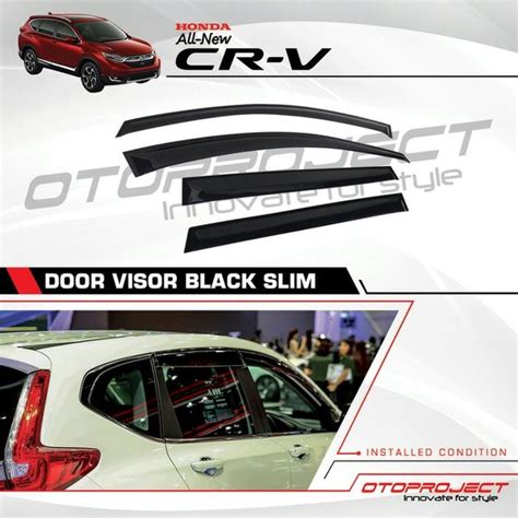 Jual Door Visor Talang Air Black Slim CRV Turbo 2017 Di Lapak Pixar