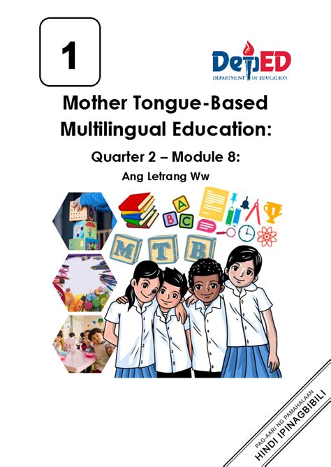 Mtb1 Q2 Module 8 Ang Letrang Ww Mother Tongue Based Multilingual