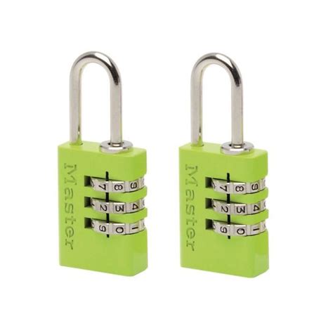 Master Lock Cadenas Combinaison Aluminium Chiffres Couleur Mm X