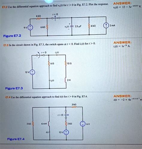 Answer E Use The Differential Equation Approach To Find V For In