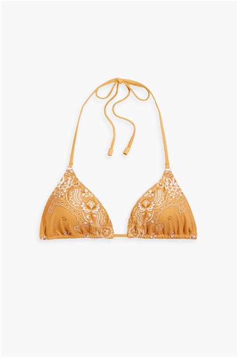 Buy Zimmermann Separates Sculpt Paisley Print Triangle Bikini Top