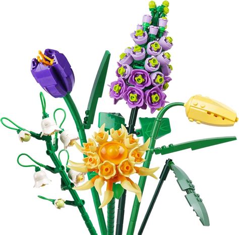 Amazon OSDUE Mini Bricks Flower Bouquet Building Sets Artificial