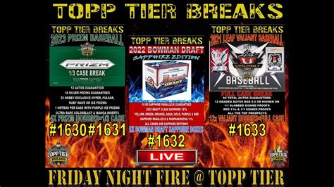 Friday Night Fire Case Breaks Topp Tier Prizm