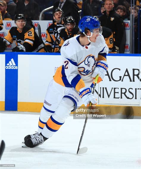 Tage Thompson Of The Buffalo Sabres Skates Against The Pittsburgh