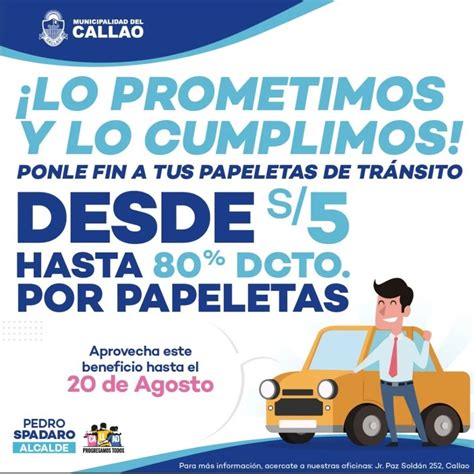 ¿tienes Papeletas Vencidas Y Vives En El Callao Ahora Podrás Pagarlas