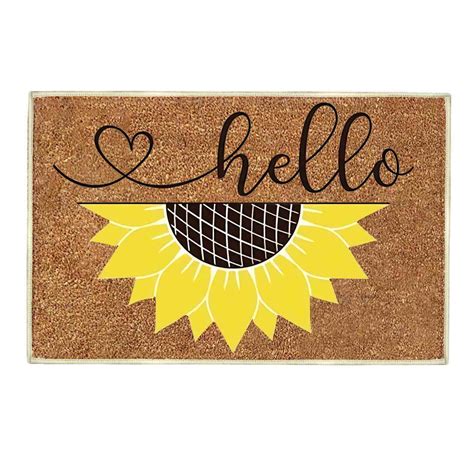 Yeetfub Doormat Outdoor Summer Sunflowers Door Mat Welcome Mat Outdoor