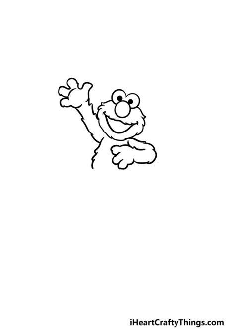 Elmo Drawing - How To Draw Elmo Step By Step