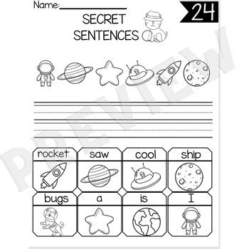 SECRET SENTENCES- CRACK THE CODE by Sydney Milton | TPT