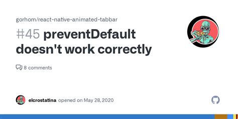 Preventdefault Doesn T Work Correctly Issue Gorhom React Native