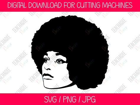 Angela Davis SVG Feminist African American SVG Black History