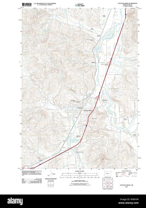 Map of cottage grove oregon Cut Out Stock Images & Pictures - Alamy