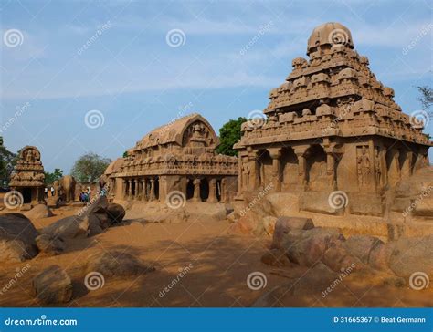 Panch Rathas, Mahabalipuram, India Editorial Photography - Image: 31665367